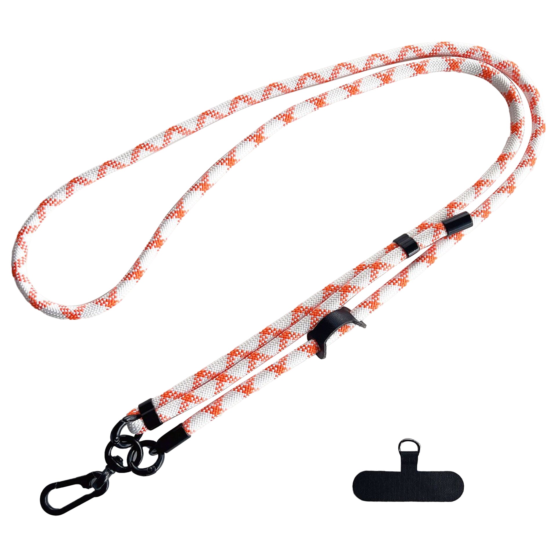 7mm Nylon Phone Lanyard Dual Color Crossbody Carrier Phone Charm with Tether Tab 7mm Nylon Phone Lanyard Dual Color Crossbody Carrier Phone Charm with Tether Tab